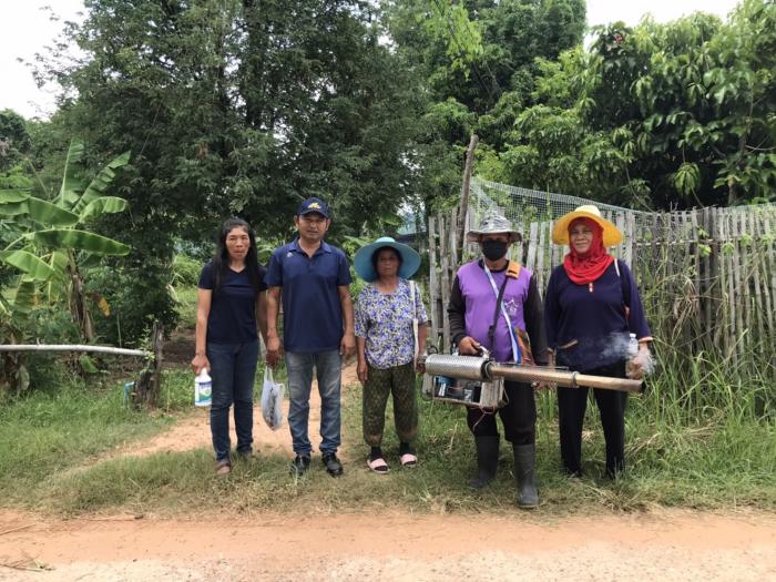 ดำเนินการฉีดพ่นหมอกควันเพื่อกำจัดยุงลาย ในรัศมี 100 เมตร
