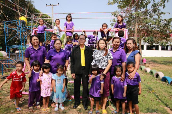 ศูนย์พัฒนาเด็กเล็กองค์การบริหารส่วนตำบลเหล่าได้สร้างสนามเด็กเล่น สร้างปัญญา ฐานที่ 3 “ค่ายกล Spider Man”